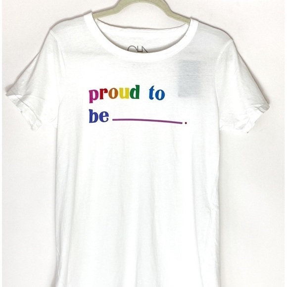 Chaser Pride Proud To Be white tee shirt size medium NWT - Picture 1 of 7